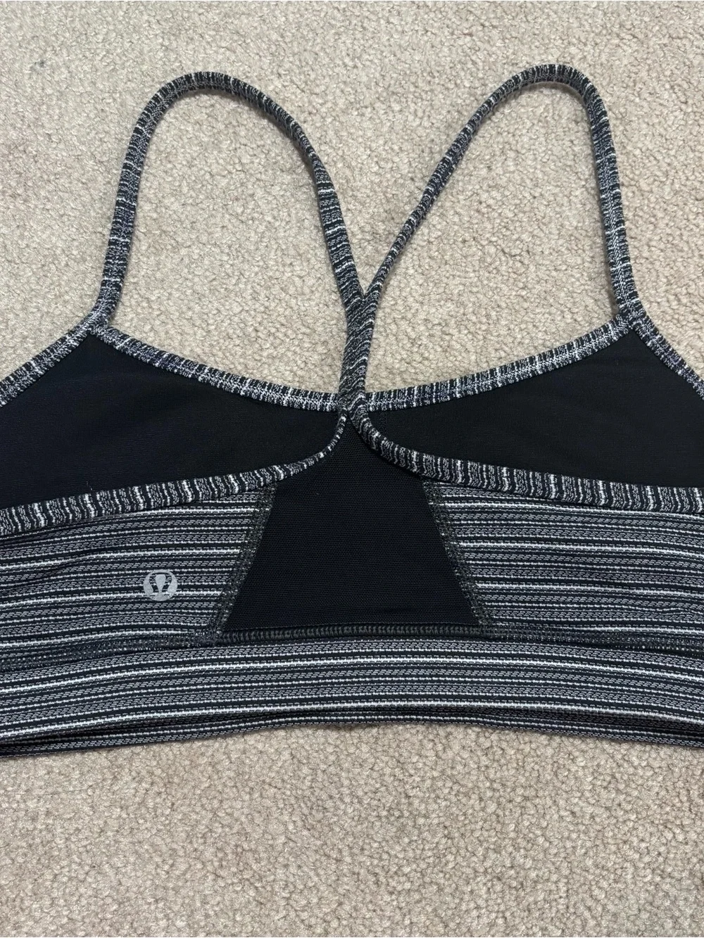 Lot of 4 Lululemon Black and Gray Sports Bras 3 size 10 1 size 8